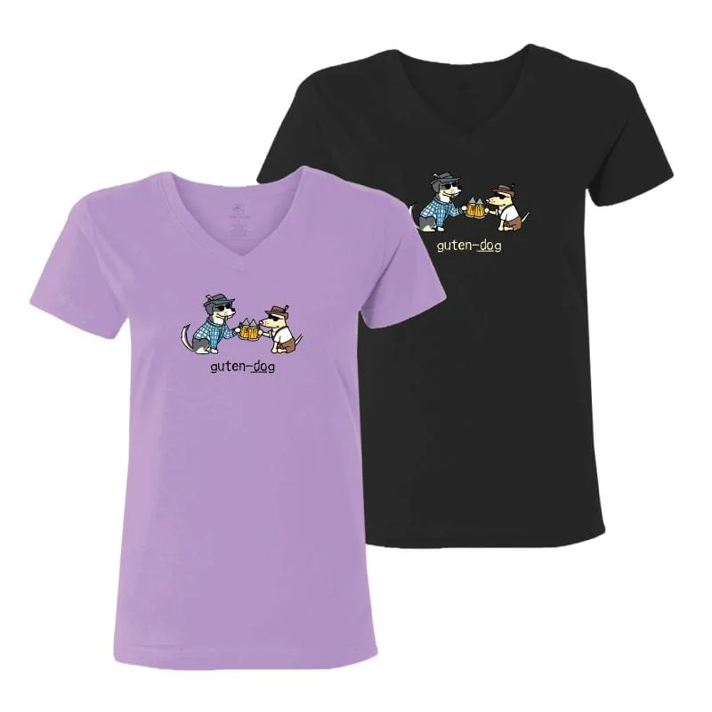 Casual Wear Guten Dog - Ladies T-Shirt V-Neck