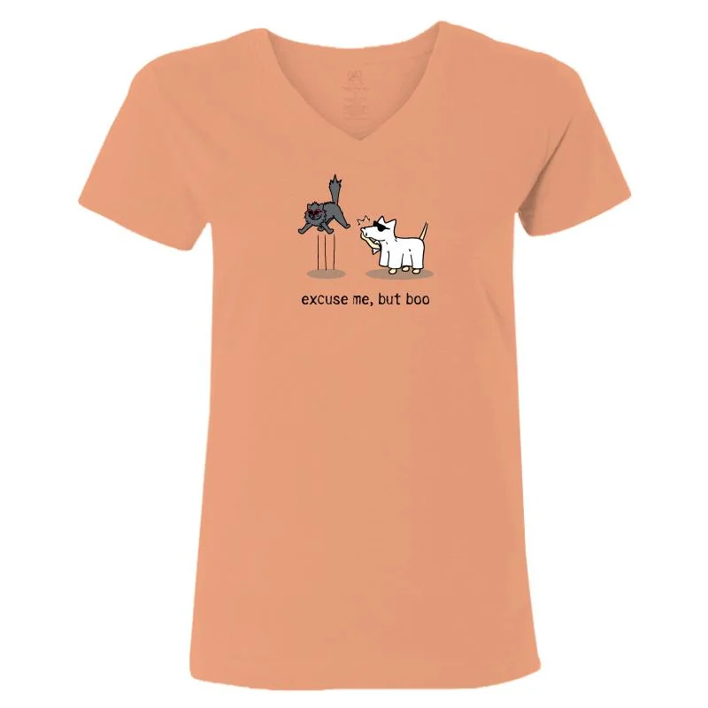 Colorful Clothing Excuse Me But Boo - Ladies T-Shirt V-Neck