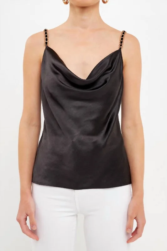 Elegant Styles Chain Me Up Tank In Black