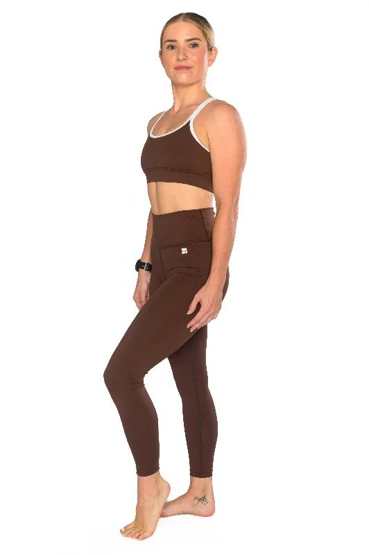 Online Boutique Stores Women's Flow & Go Full Length Tights - Cocoa