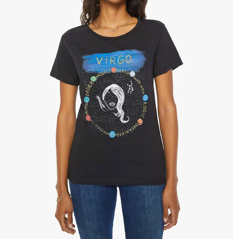 High-End Women's Apparel Virgo Women's T-Shirt In Black