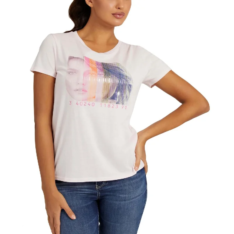 Chic Casual Style Womens Graphic Crewneck T-Shirt