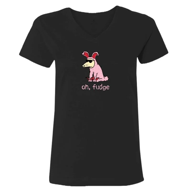 Casual Clothes For Women Oh, Fudge - Ladies T-Shirt V-Neck