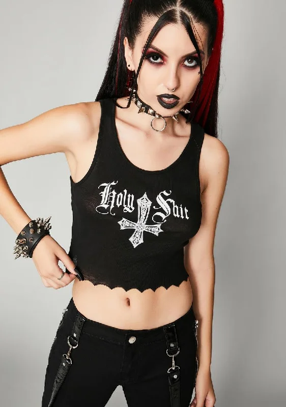 Women's Evening Outfit Blessed By Satan Tank Top