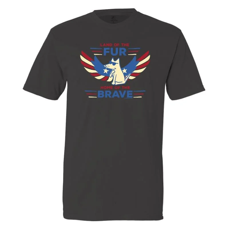 Women's Office Attire Land Of The Fur, Home Of The Brave - Classic Tee