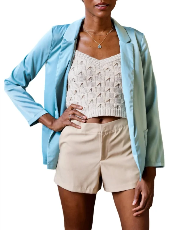 Fashionable Women's Wardrobe Tied Up Tank Top In Linen
