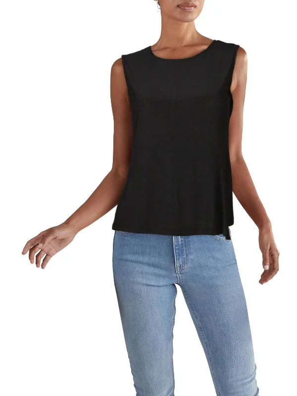 Women's Chic Outerwear Attire Womens Solid Keyhole Blouse
