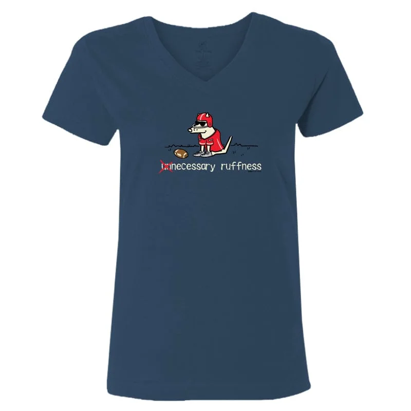 Women's Wardrobe Apparel Unnecessary Ruffness - Ladies V-Neck Tee
