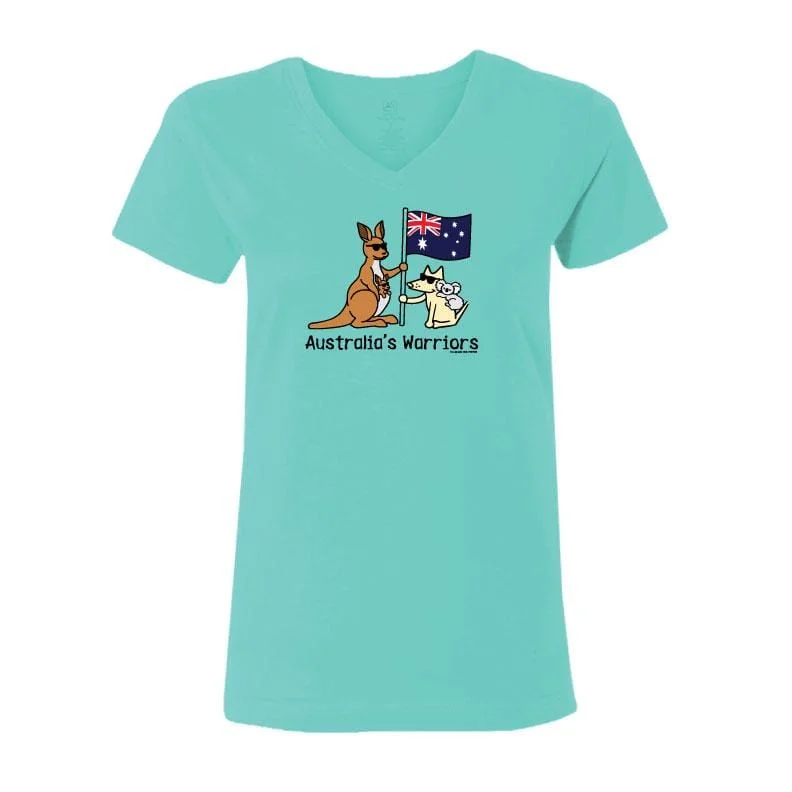 Women's Elegant Garments Australia's Warriors - Ladies T-Shirt V-Neck