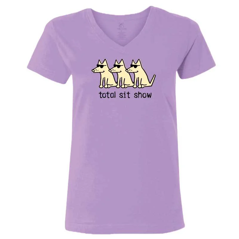Sale Clearance Total Sit Show - Ladies V-Neck T-shirt
