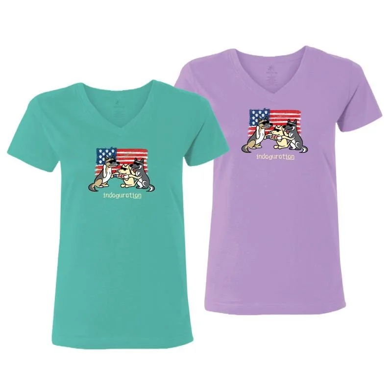 Fashionable Tops for Women Indoguration - Ladies T-Shirt V-Neck