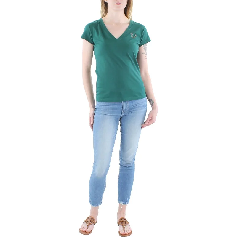 Luxury Women's Fashion Womens V-Neck T-Shirt