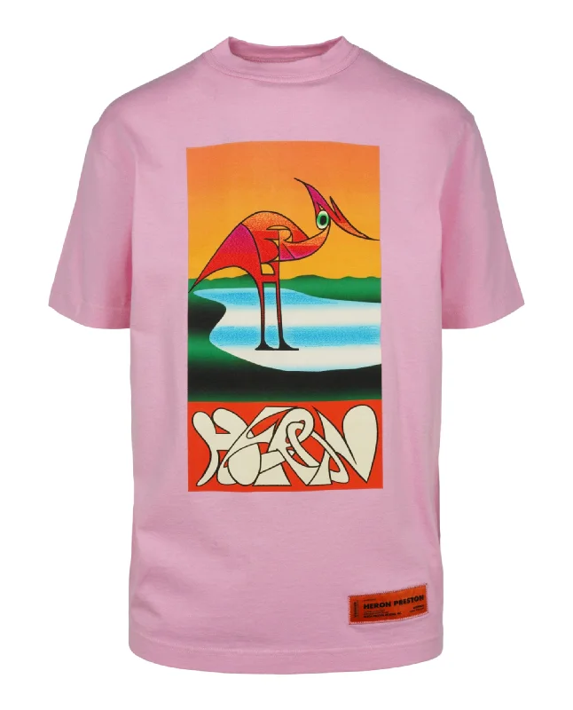 Plus Size Women's Fashion and Clothing Heron Abstract T-Shirt
