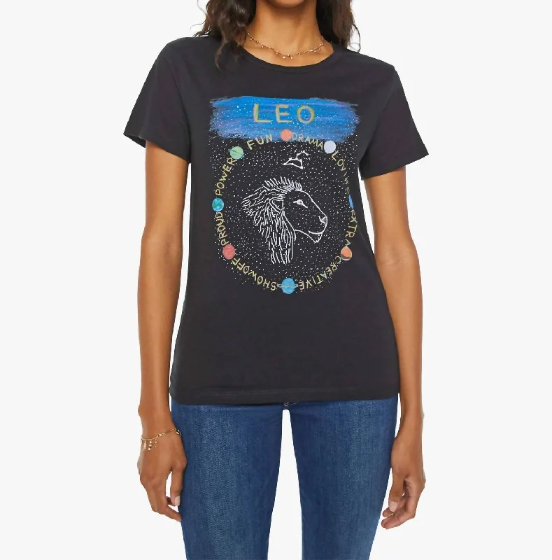 High Street Women's Fashion for Trendy Shoppers Leo Women's T-Shirt In Black
