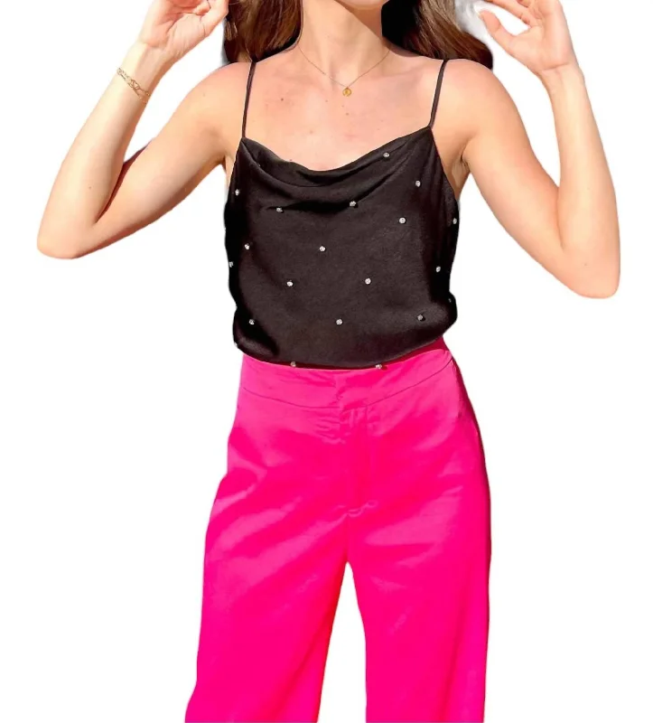 Women's Plus-Size Apparel Just Sparkling Cami Top In Black