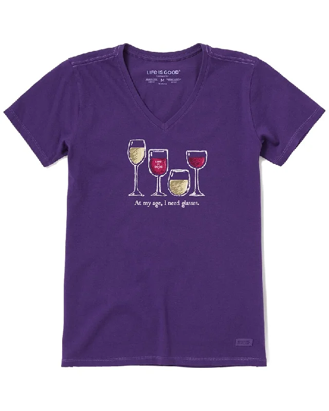 Casual Fashion Life is Good Crusher Lite V-Neck T-Shirt