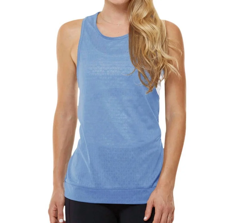 Stylish Everyday Clothing Boost Muscle Tank Top In Tile Blue