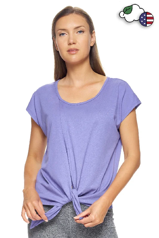 Easygoing Women's Style MC273 MoCA™ Split Front Tie Tee