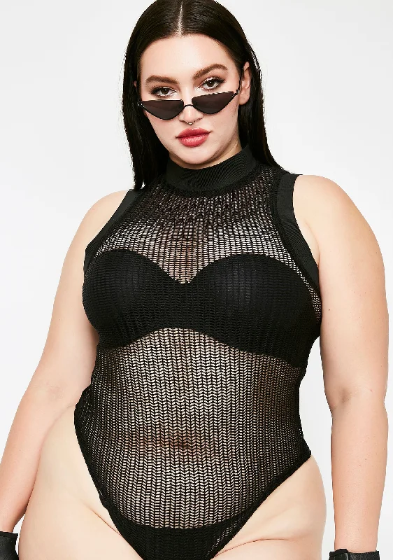 Fashionable Dresses for Women Down To Ride Sheer Bodysuit