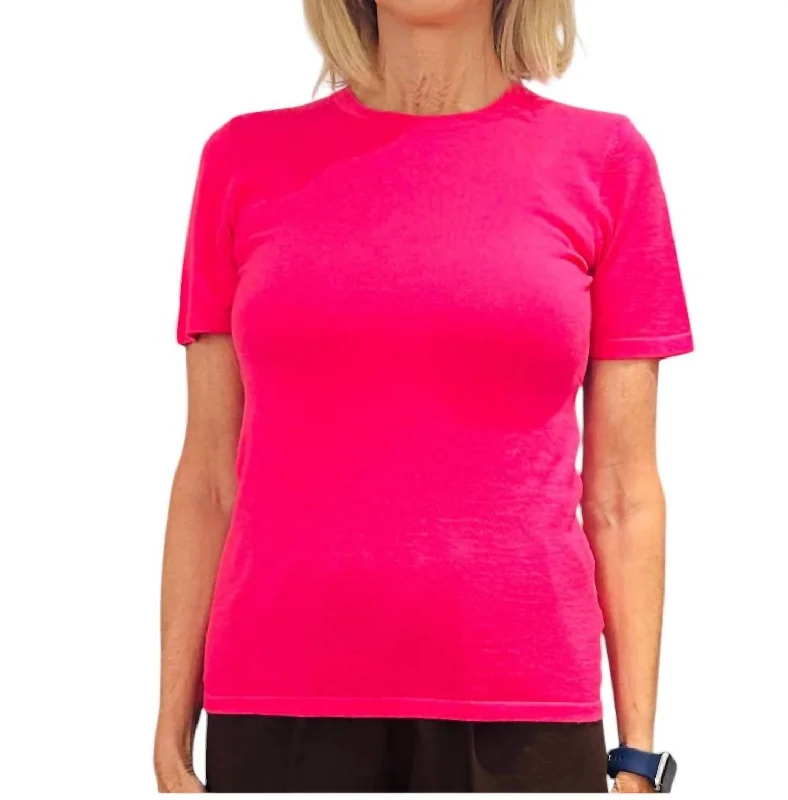 Relaxed Style Relaxed Fit Cashmere T-Shirt In Pink
