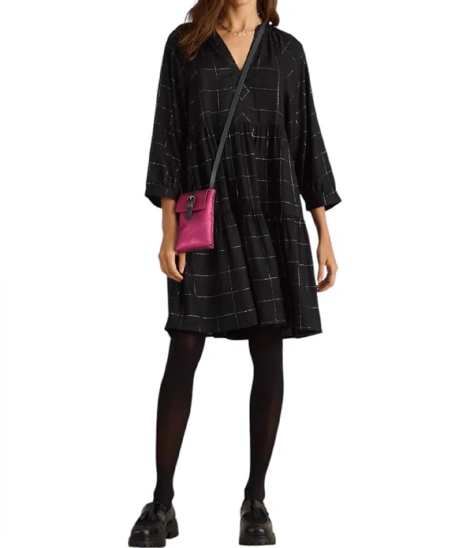 Unleash Your Trend Driven Style Orla Check Dress In Black