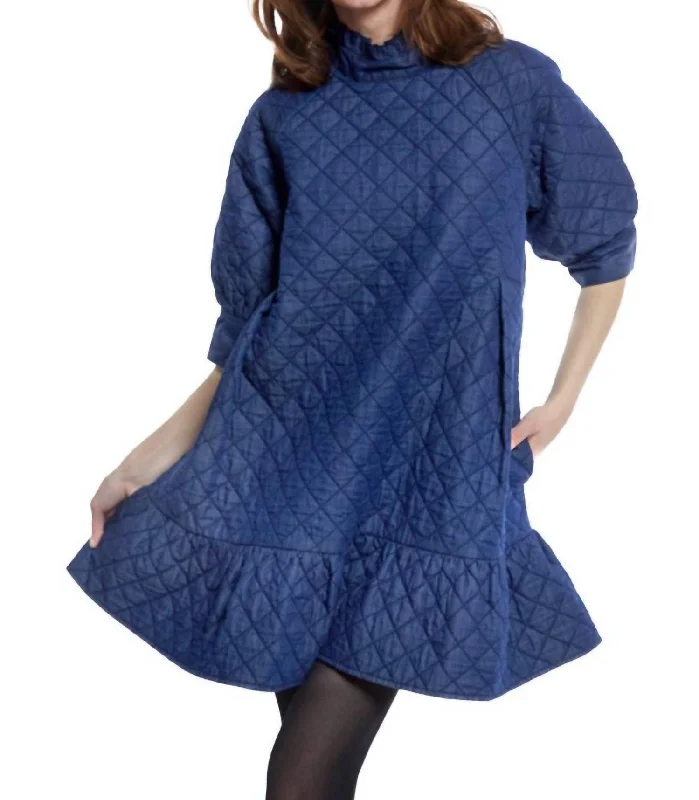 Latest Fashion St. Tropez Quilted Dress In Denim