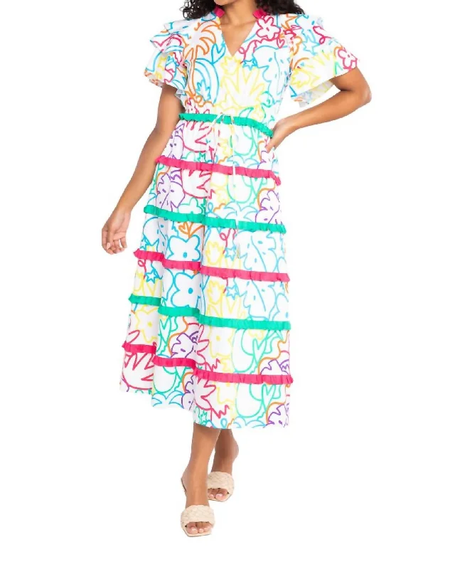 Stylish Women's Clothing Yasmin Dress In Oasis Multi