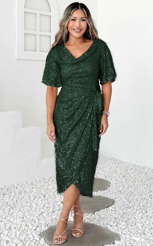 Day-To-Night Styles Vernot Dress - Emerald