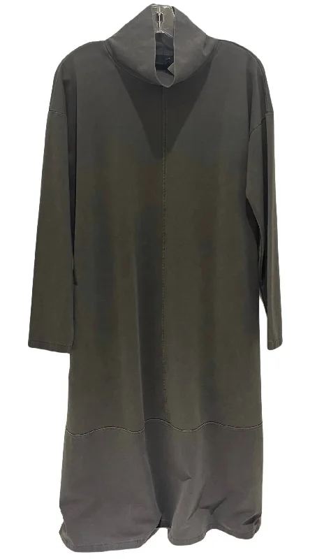 Women's Evening Wear Outfit Seamed Stonewash Dress In Grey