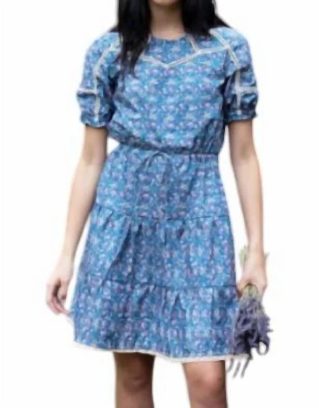 Discount Price The Theresa Dress In Cornflower Blue