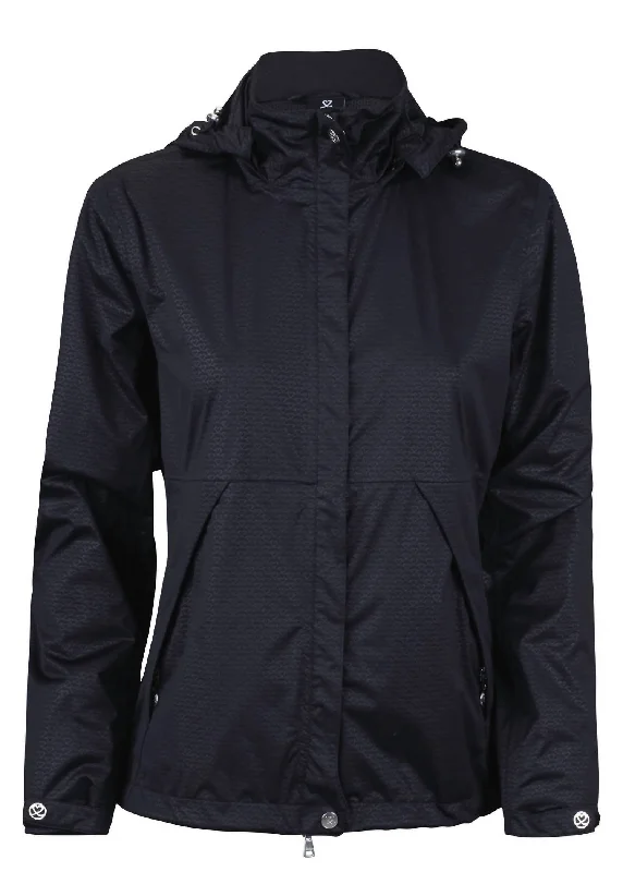 Women's Athletic Garments Women's Merion Rain Jacket In Black